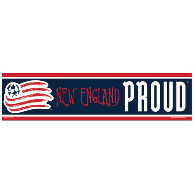 Tira de parachoques New England Revolution de 3" x 12"