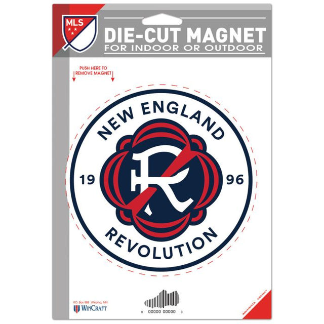 Imán troquelado con el logotipo de New England Revolution, 6,25" x 9"