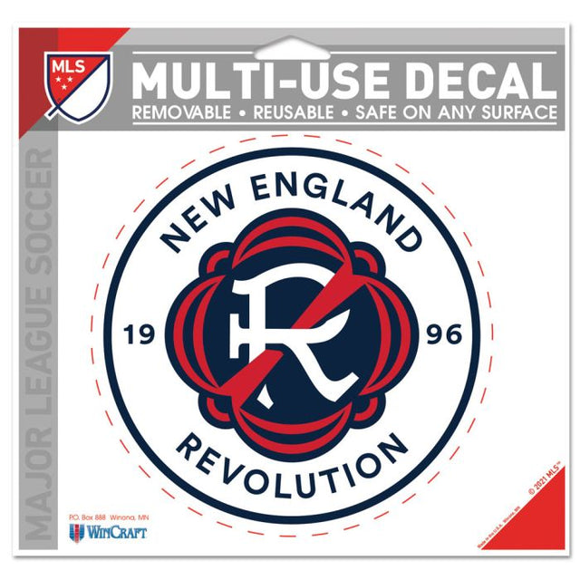 Calcomanía multiusos de New England Revolution: corte con el logotipo, 5" x 6"