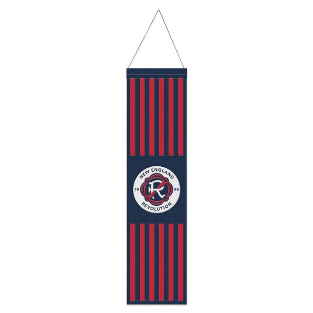 Estandarte de lana con el logotipo principal de New England Revolution, 8" x 32"