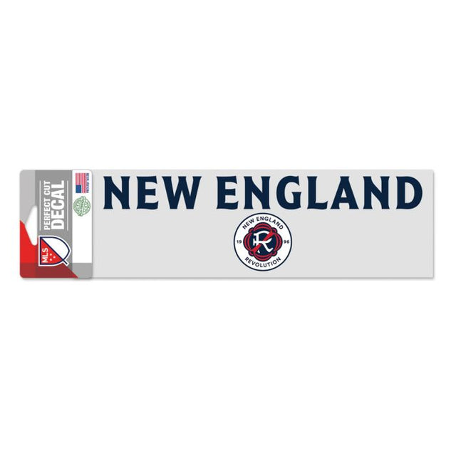 Calcomanías de corte perfecto de New England Revolution de 3" x 10"