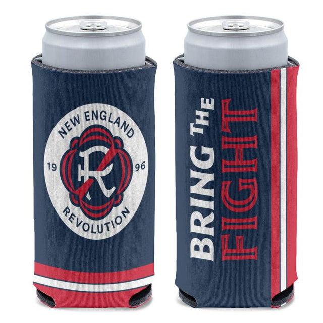 Enfriador de latas delgado de 12 oz con el logotipo principal de New England Revolution