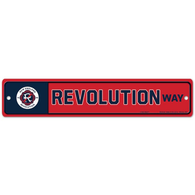 Letrero de calle/zona de New England Revolution de 3,75" x 19"