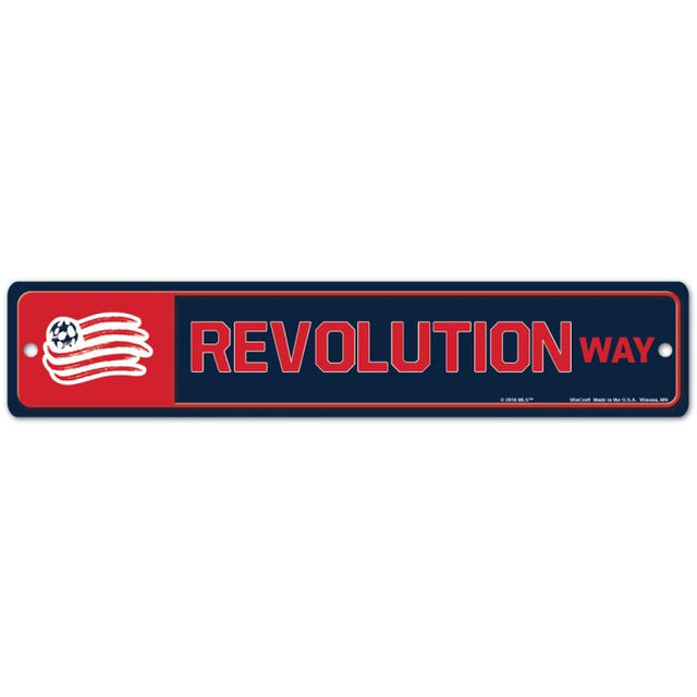 Letrero de calle/zona de New England Revolution de 3,75" x 19"