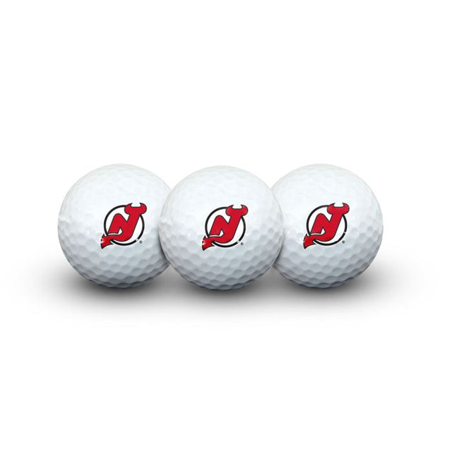 3 pelotas de golf de los New Jersey Devils en estuche tipo concha