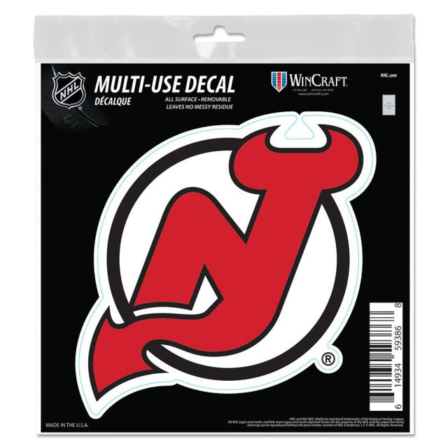 Calcomanía para todo tipo de superficies de los New Jersey Devils, 6" x 6"