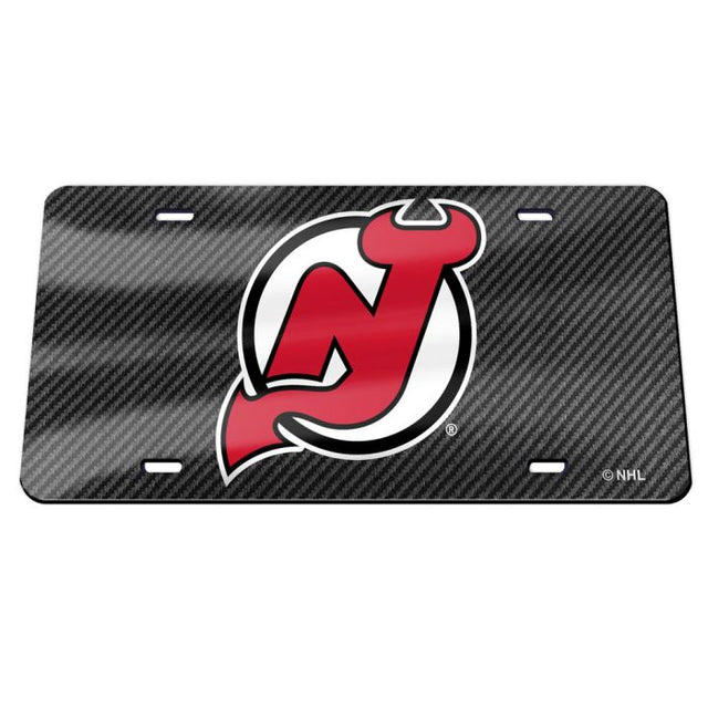 New Jersey Devils CARBON Specialty Acrylic License Plate