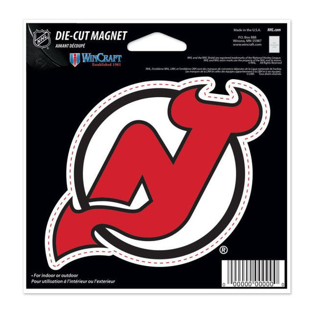 Imán troquelado de los New Jersey Devils de 4,5" x 6"