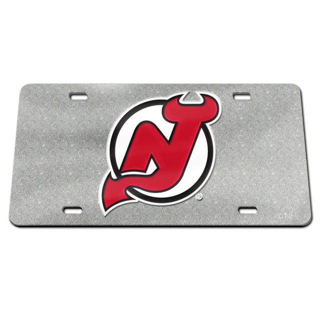 New Jersey Devils GLITTER Specialty Acrylic License Plate