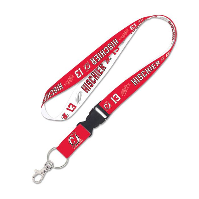 New Jersey Devils Lanyard w/detachable buckle 1" Nico Hischier