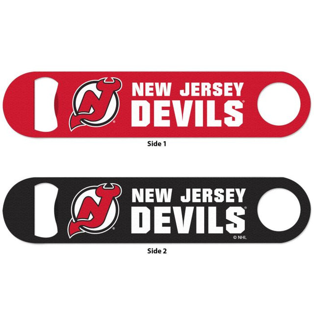 Abridor de botellas de metal de dos caras de New Jersey Devils