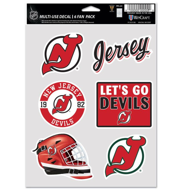 New Jersey Devils Multi Use 6 Fan Pack