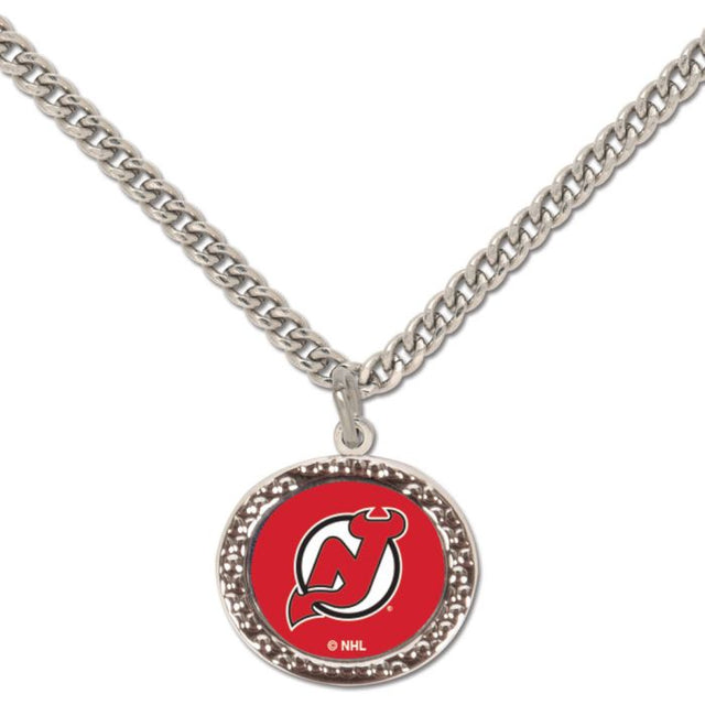 Collar con dije de los New Jersey Devils y tarjeta de joyería