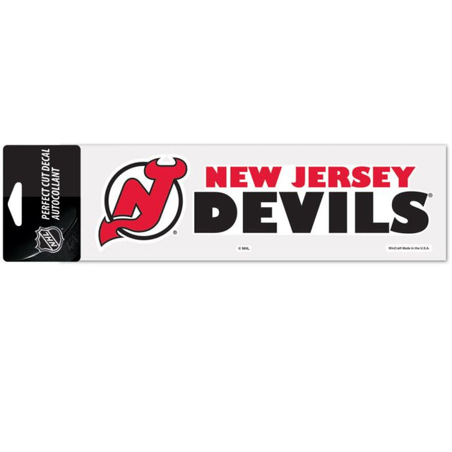 Calcomanías de corte perfecto de New Jersey Devils de 3" x 10"