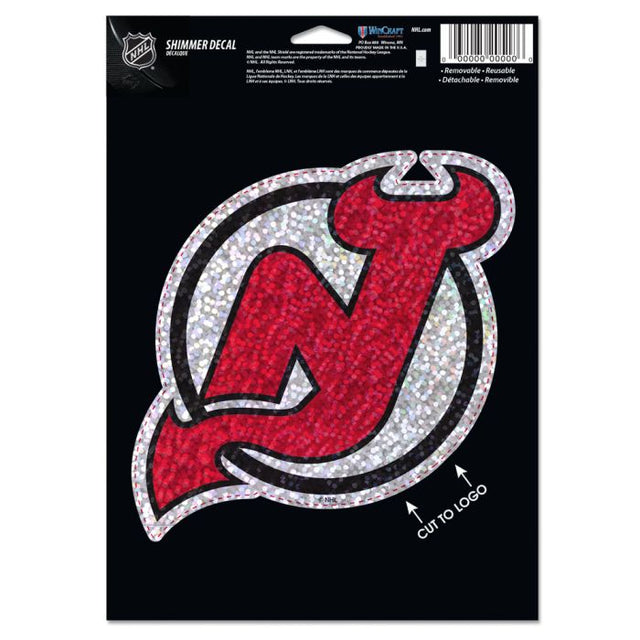 Calcomanías brillantes de los New Jersey Devils de 5" x 7"