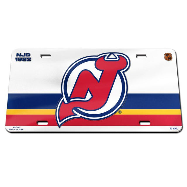 Matrícula de acrílico especial de edición especial de los New Jersey Devils