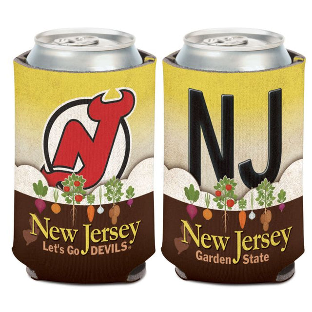 Enfriador de lata con placa estatal de New Jersey Devils, 12 oz.