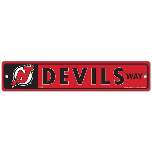 New Jersey Devils Street / Zone Sign 3.75" x 19"