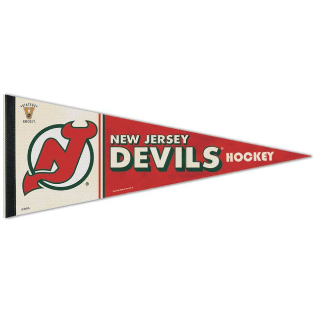 Banderín VINTAGE Premium de New Jersey Devils de 12" x 30"