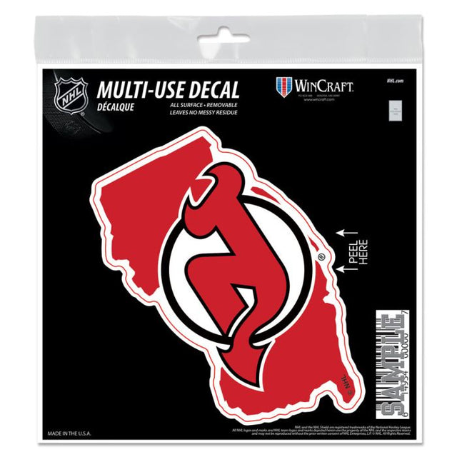 New Jersey Devils state shape All Surface Decal 6" x 6"