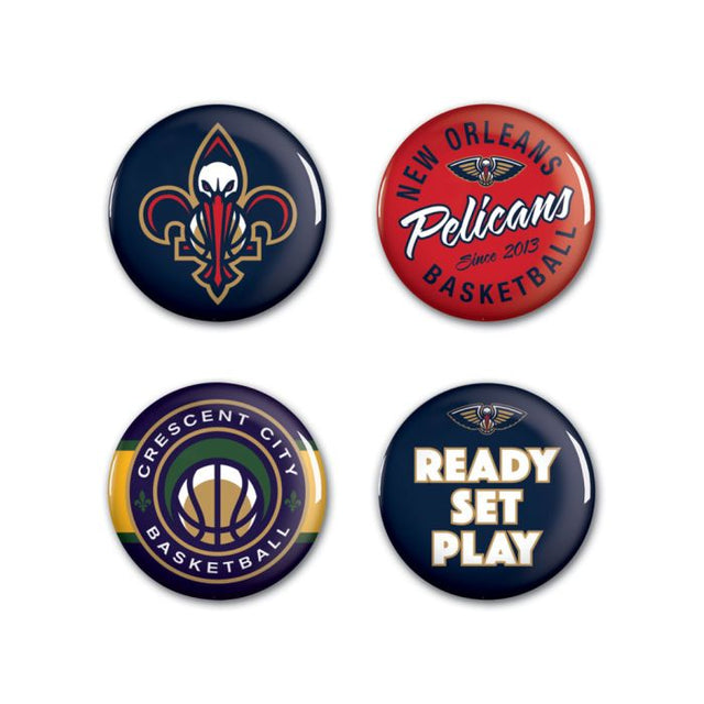 New Orleans Pelicans Button 4 Pack 1 1/4" Rnd