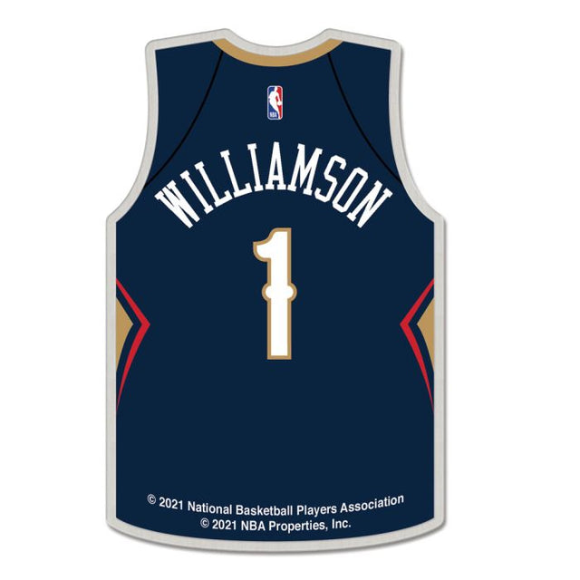 Tarjeta de joyería con pin de colección de los New Orleans Pelicans de Zion Williamson