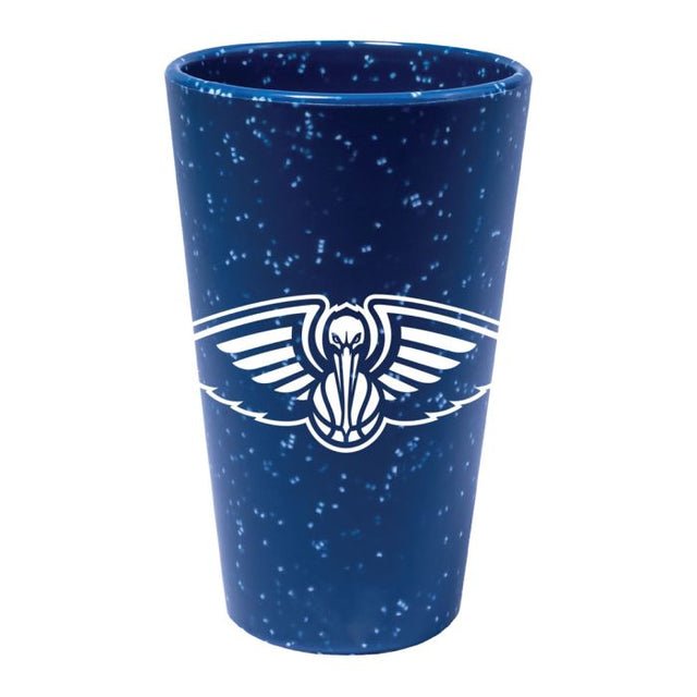 Vaso de pinta de silicona de 16 oz de New Orleans Pelicans Color