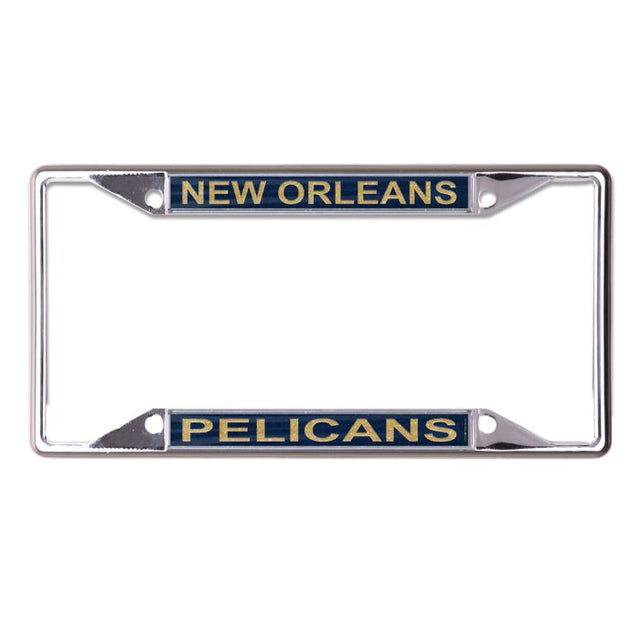 Marco de licencia con estampado de los New Orleans Pelicans, de manga corta y manga corta, con brillo