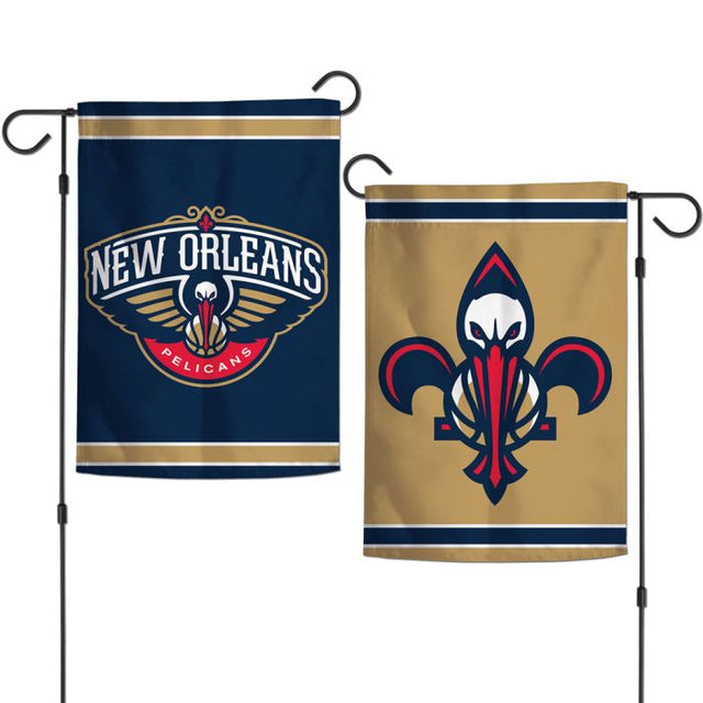 Banderas de jardín de los New Orleans Pelicans, de 2 lados, 12,5" x 18"