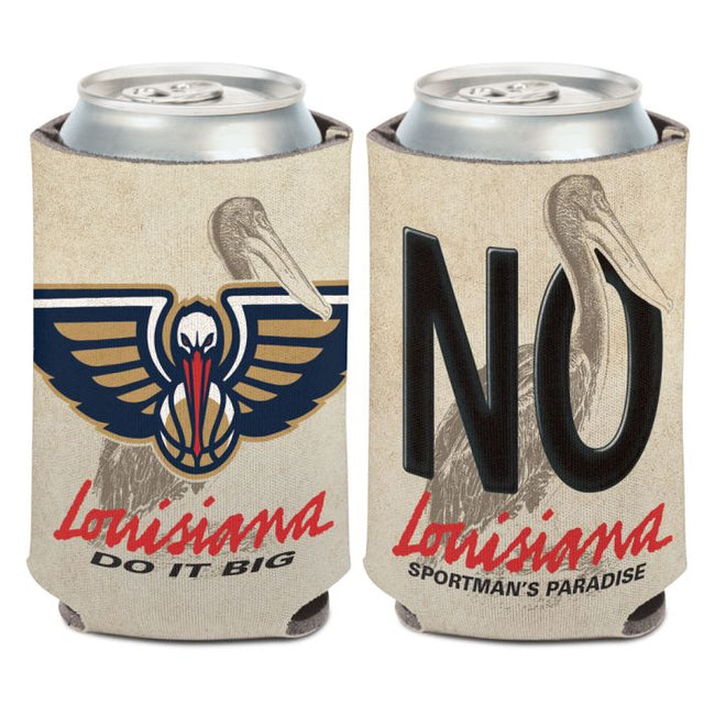 Enfriador de lata con placa de matrícula de New Orleans Pelicans, 12 oz.