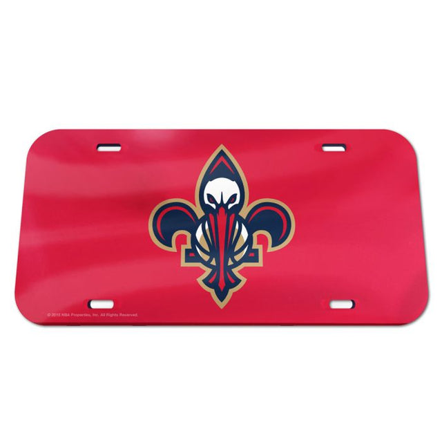 Placa de matrícula acrílica especial con el logotipo de New Orleans Pelicans