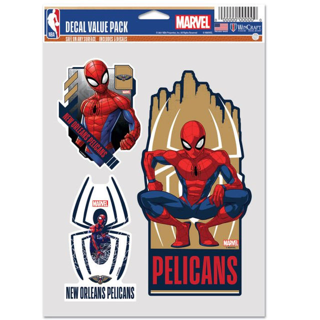 Paquete multiusos para 3 fanáticos de los New Orleans Pelicans y Marvel Spiderman