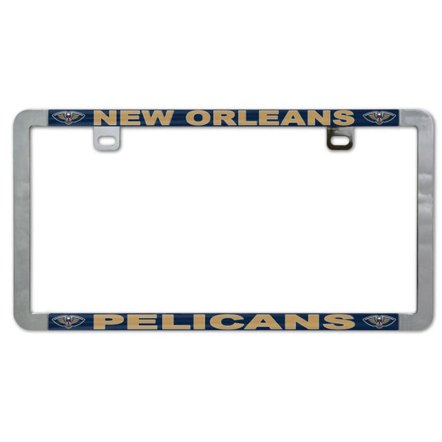 New Orleans Pelicans Metal Lic. Plate Frame Slim