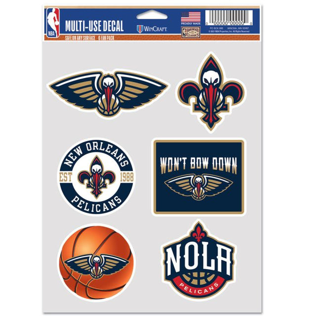 Paquete de 6 ventiladores multiusos de los New Orleans Pelicans