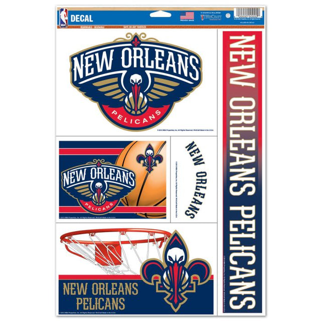 Calcomanía multiusos de los New Orleans Pelicans, 11" x 17"