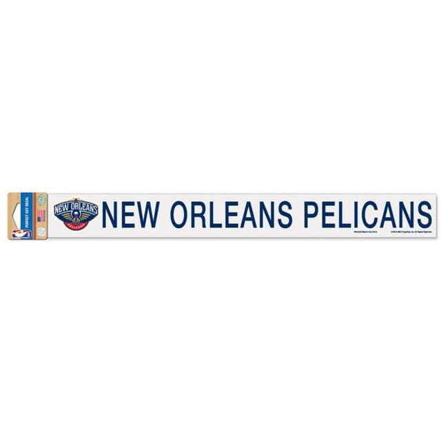 Calcomanías de corte perfecto de los New Orleans Pelicans, 2" x 17"