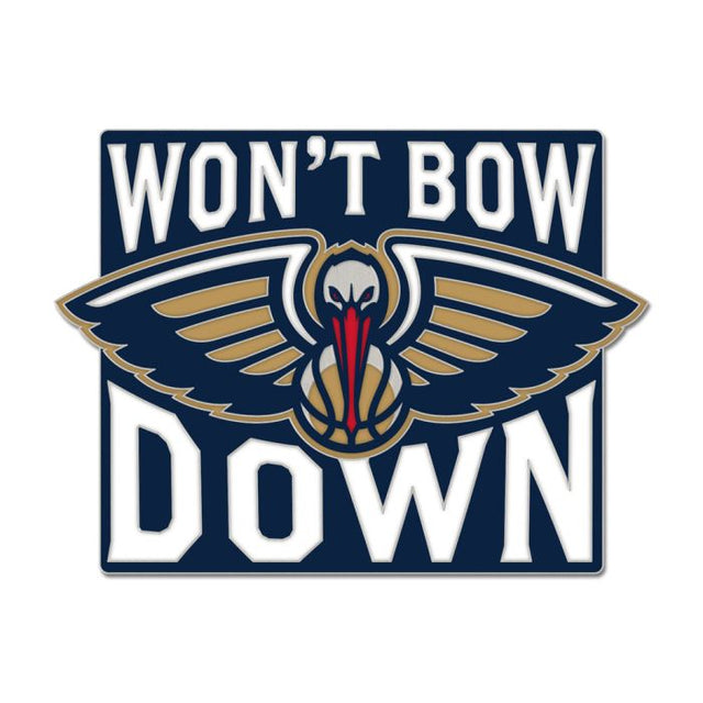 New Orleans Pelicans SLOGAN Collector Enamel Pin Jewelry Card