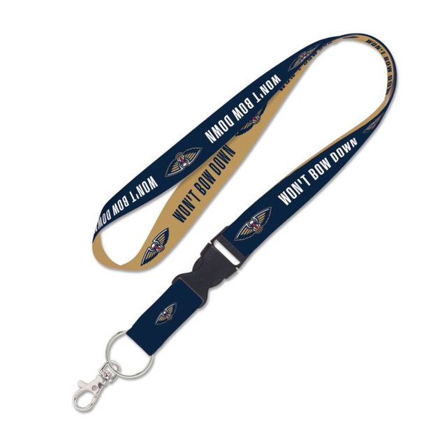 New Orleans Pelicans SLOGAN Lanyard w/detachable buckle 1"