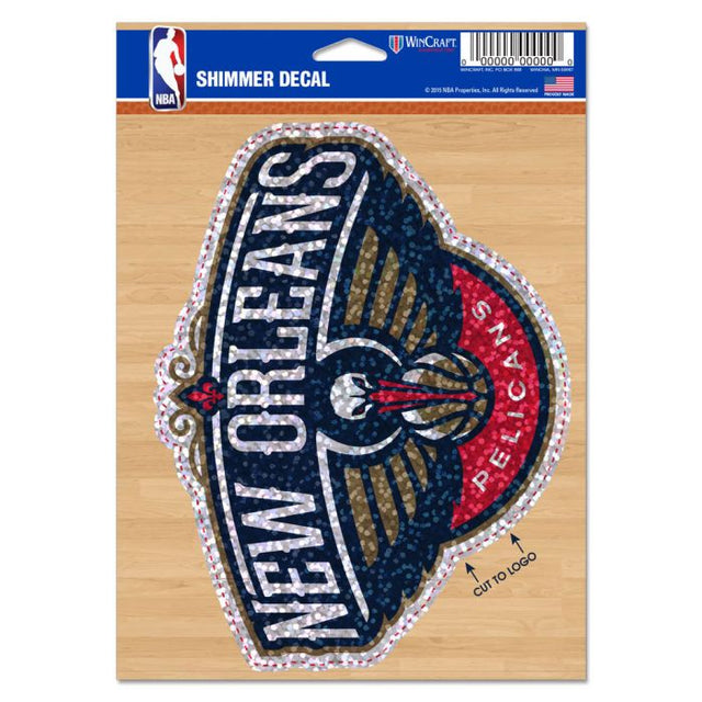 Calcomanías brillantes de los New Orleans Pelicans de 5" x 7"