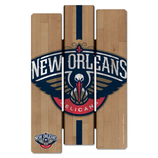 New Orleans Pelicans Wood Fence Sign