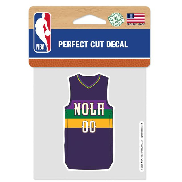 New Orleans Pelicans city Perfect Cut Color Decal 4" x 4"