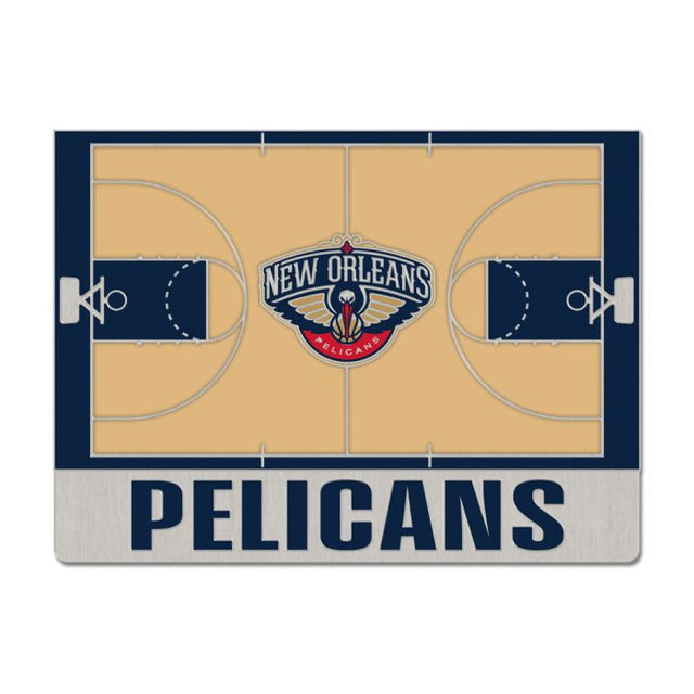 Tarjeta de joyería con pin esmaltado de coleccionista de la corte de los New Orleans Pelicans