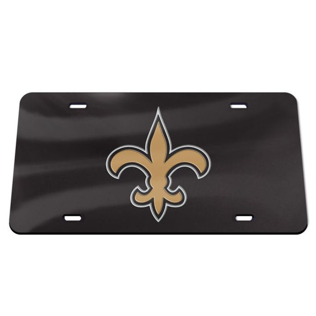 New Orleans Saints Black Acrylic Classic License Plates