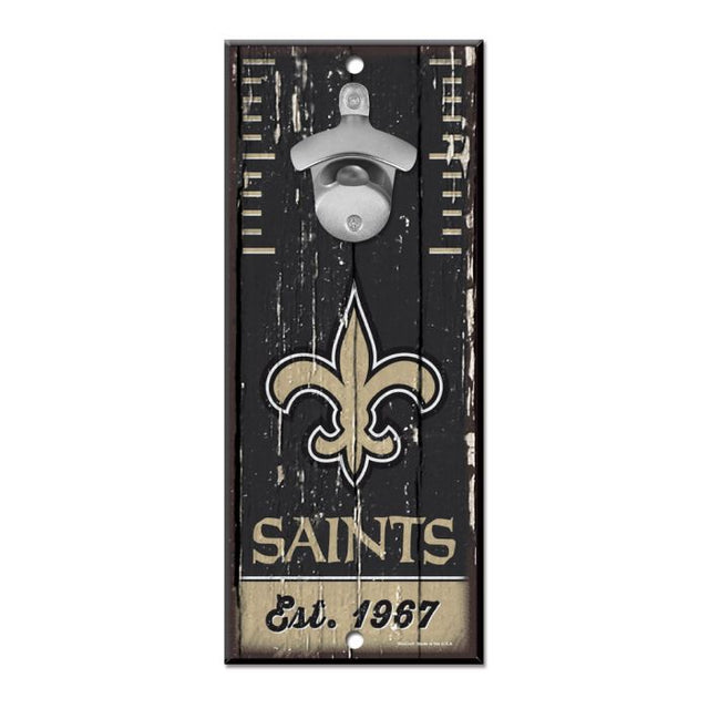 New Orleans Saints Bottle Opener Sign 5x11