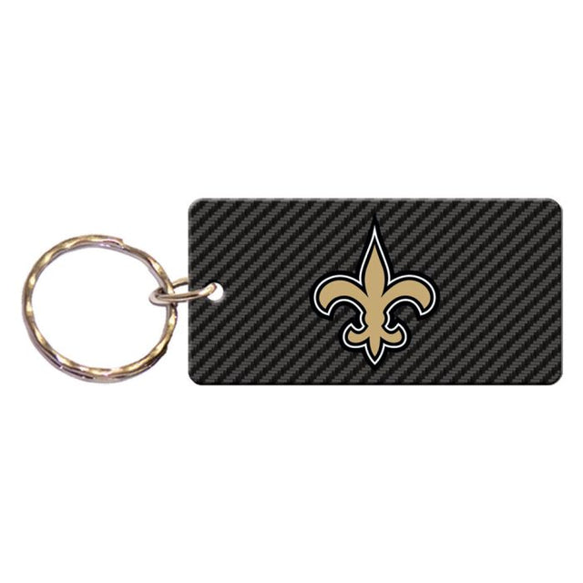 New Orleans Saints CARBON Keychain Rectangle