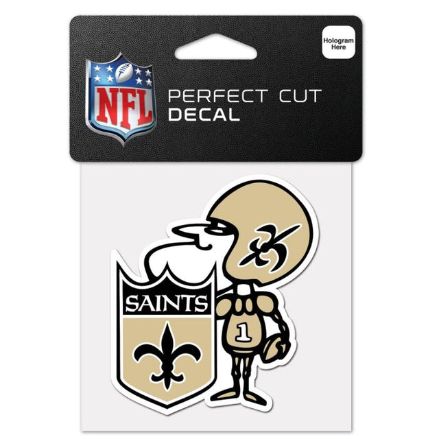 New Orleans Saints / Classic Logo RETRO Perfect Cut Color Decal 4" x 4"