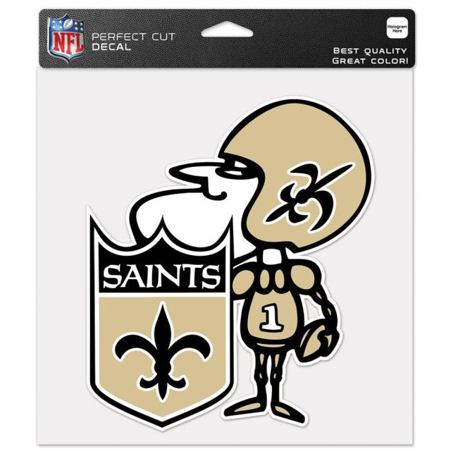 New Orleans Saints / Classic Logo Retro Perfect Cut Color Decal 8" x 8"