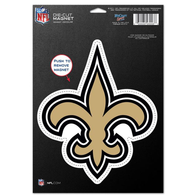 New Orleans Saints Die Cut Logo Magnet 6.25" x 9"