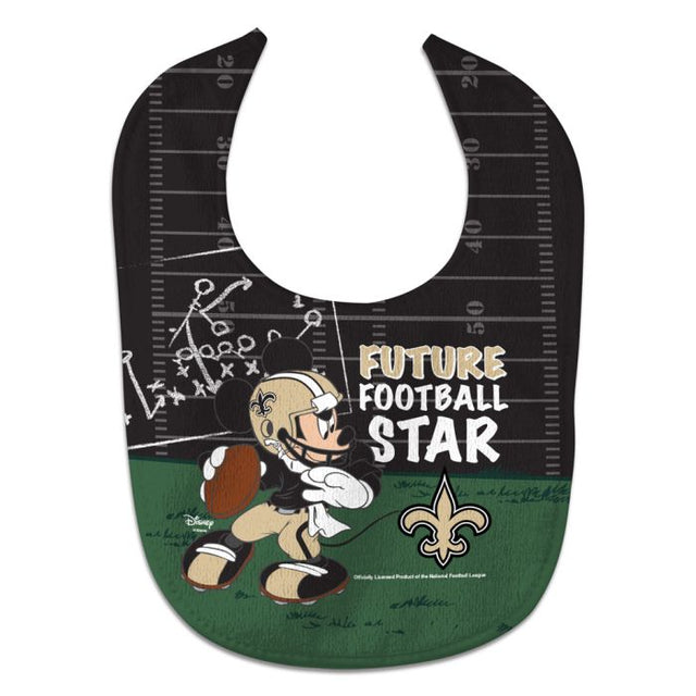 Babero para bebé All Pro de Disney Mickey Mouse de los New Orleans Saints