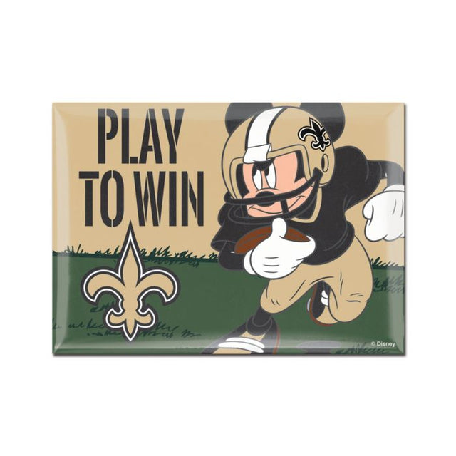 New Orleans Saints / Disney Mickey Mouse Metal Magnet 2.5" x 3.5"